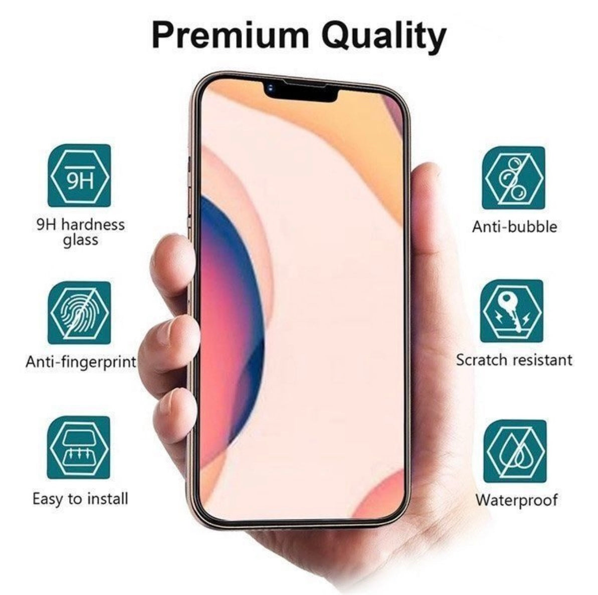 iphone 12 Pro Max case leather card holder with glass
