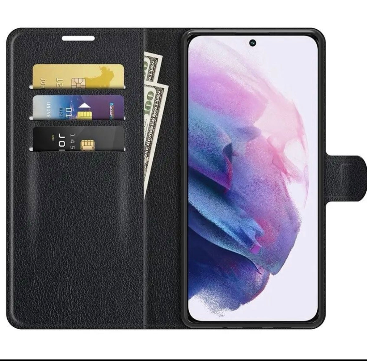 Samsung galaxy S22 plus leather case with tempered glass